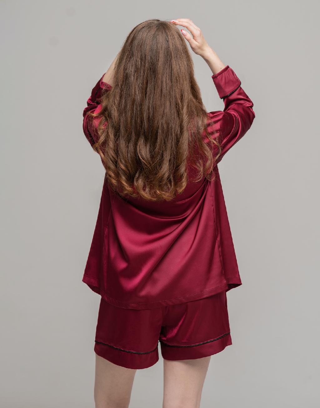 SET/PM из искусственного шелка в бордовом цвете 