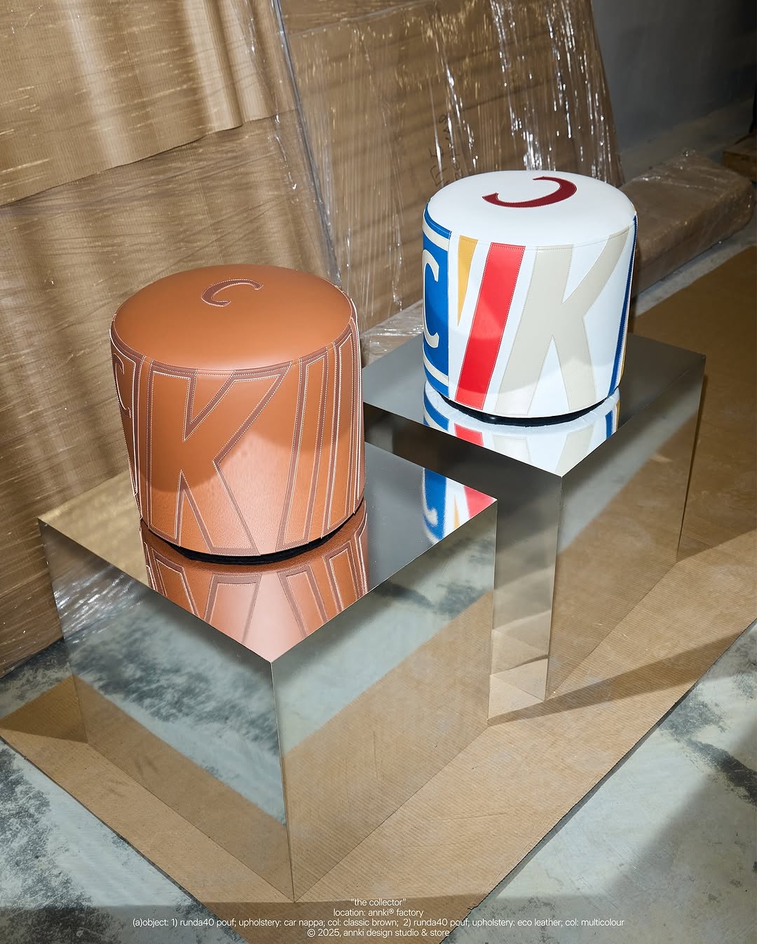 “the collector” objects 
location: annki® factory

#annki_factory 
#runda_pouf 
#ernest_chair