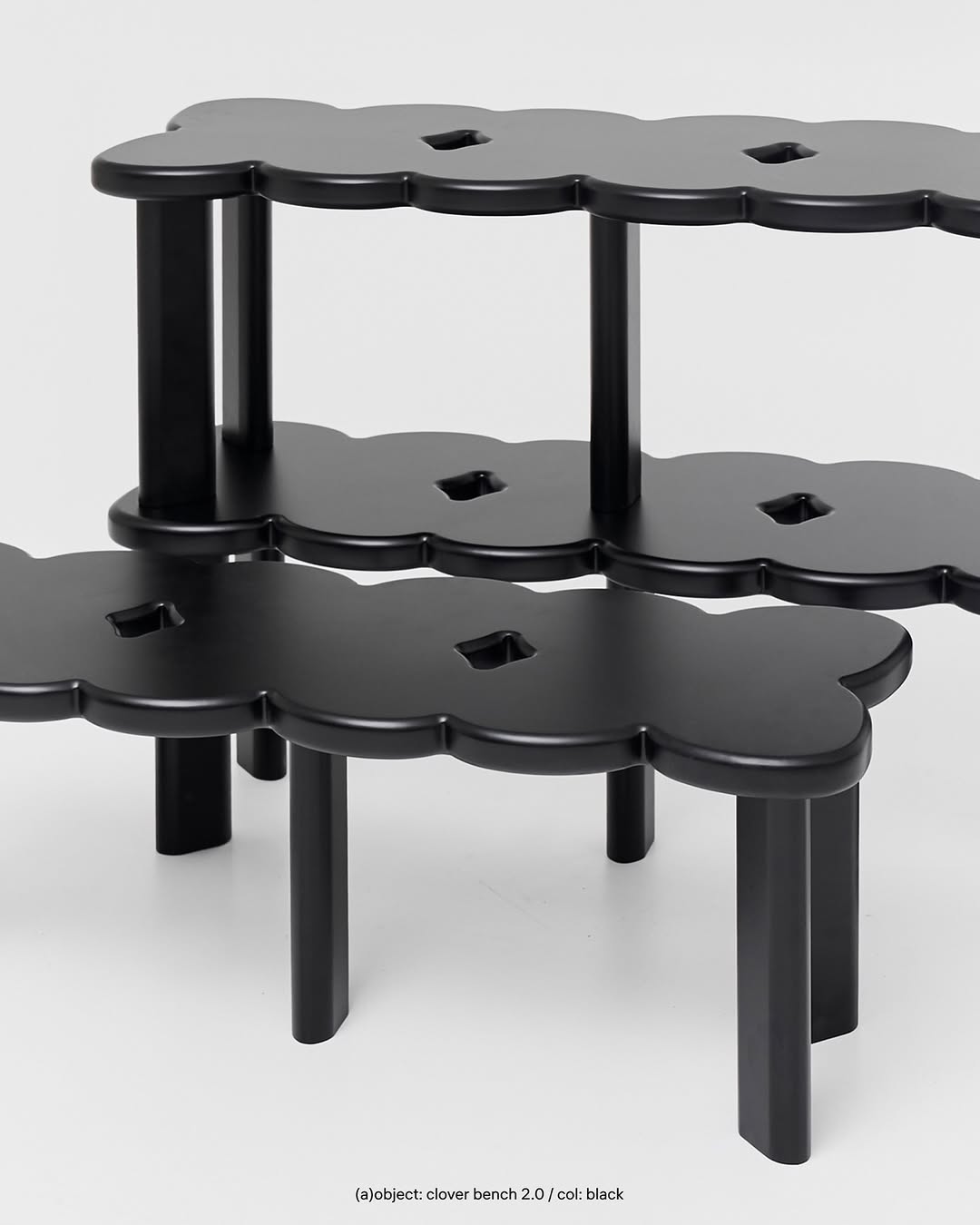 скамья clover 2.0 станет идеальным подарком для тех, у кого все есть. повод собрать всех друзей за новогодним столом или просто «подарить удачу»

——
(a)object: clover 2.0 bench
col: black